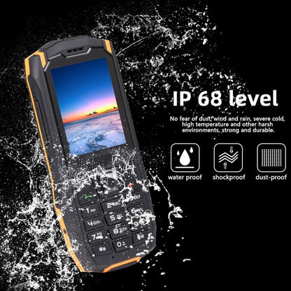 Rugtel R2C Rugged Phone, IP68 Waterproof Dustproof Shockproof, 2.4 inch, MTK6261D, 2500mAh Battery, SOS, FM, Dual SIM (Orange)