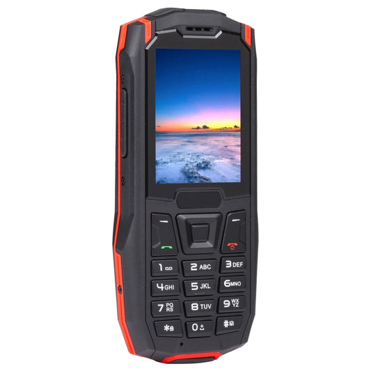 Téléphone robuste Rugtel R2C, étanche IP68, antipoussière, antichoc, 2,4 pouces, MTK6261D, batterie 2500 mAh, SOS, FM, double SIM (rouge)