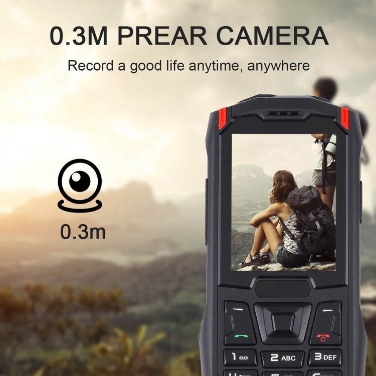 Rugtel R2C Rugged Phone, IP68 Waterproof Dustproof Shockproof, 2.4 inch, MTK6261D, 2500mAh Battery, SOS, FM, Dual SIM(Red)