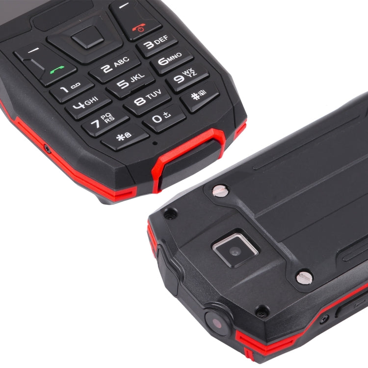 Rugtel R2C Rugged Phone, IP68 Waterproof Dustproof Shockproof, 2.4 inch, MTK6261D, 2500mAh Battery, SOS, FM, Dual SIM(Red)