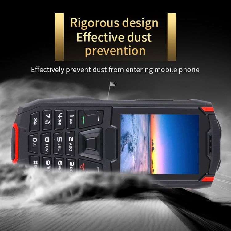Rugtel R2C Rugged Phone, IP68 Waterproof Dustproof Shockproof, 2.4 inch, MTK6261D, 2500mAh Battery, SOS, FM, Dual SIM(Red)