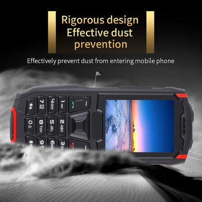 Rugtel R2C Rugged Phone, IP68 Waterproof Dustproof Shockproof, 2.4 inch, MTK6261D, 2500mAh Battery, SOS, FM, Dual SIM(Red)