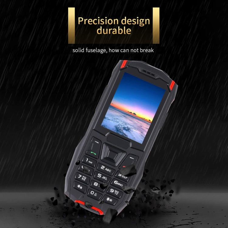 Rugtel R2C Rugged Phone, IP68 Waterproof Dustproof Shockproof, 2.4 inch, MTK6261D, 2500mAh Battery, SOS, FM, Dual SIM(Red)