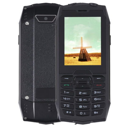 Téléphone durci Rugtel R3C, étanche IP68, résistant à la poussière et aux chocs, écran 2,8 pouces, MTK6261D, batterie 2000 mAh, SOS, FM, double SIM (noir)