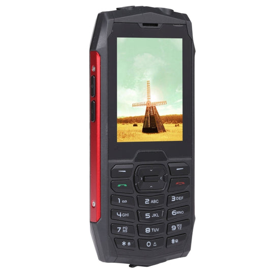 Téléphone portable durci Rugtel R3C, étanche IP68, anti-poussière, antichoc, écran 2,8 pouces, MTK6261D, batterie 2000 mAh, SOS, FM, double SIM (rouge)