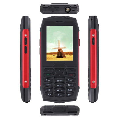 Rugtel R3C Rugged Phone, IP68 Waterproof Dustproof Shockproof, 2.8 inch, MTK6261D, 2000mAh Battery, SOS, FM, Dual SIM(Red)