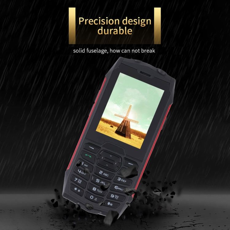 Rugtel R3C Rugged Phone, IP68 Waterproof Dustproof Shockproof, 2.8 inch, MTK6261D, 2000mAh Battery, SOS, FM, Dual SIM(Red)