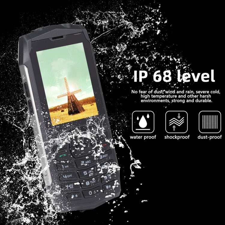Rugtel R3C Rugged Phone, IP68 Waterproof Dustproof Shockproof, 2.8 inch, MTK6261D, 2000mAh Battery, SOS, FM, Dual SIM(Silver)