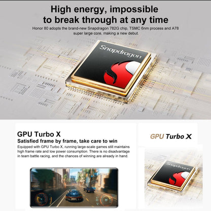 Honor 80 5G ANN-AN00, 160MP Cameras, 8GB+256GB, China Version, Triple Back Cameras, Screen Fingerprint Identification, 6.67 inch Magic UI 7.0 Qualcomm Snapdragon 782G Octa Core up to  2.7GHz, Network: 5G, OTG, NFC, Not Support Google Play(Green)
