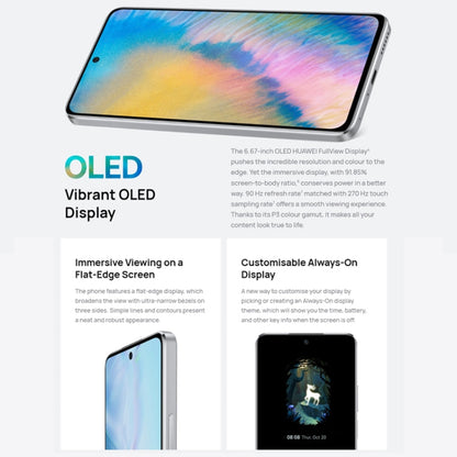 HUAWEI nova 10 SE BNE-AL00, 128GB, China Version, Triple Back Cameras + Single Front Camera, Side Fingerprint Identification, 6.67 inch HarmonyOS 2.0.1 Qualcomm Snapdragon 680 Octa Core, Network: 4G, OTG, NFC, Not Support Google Play(Mint Green)