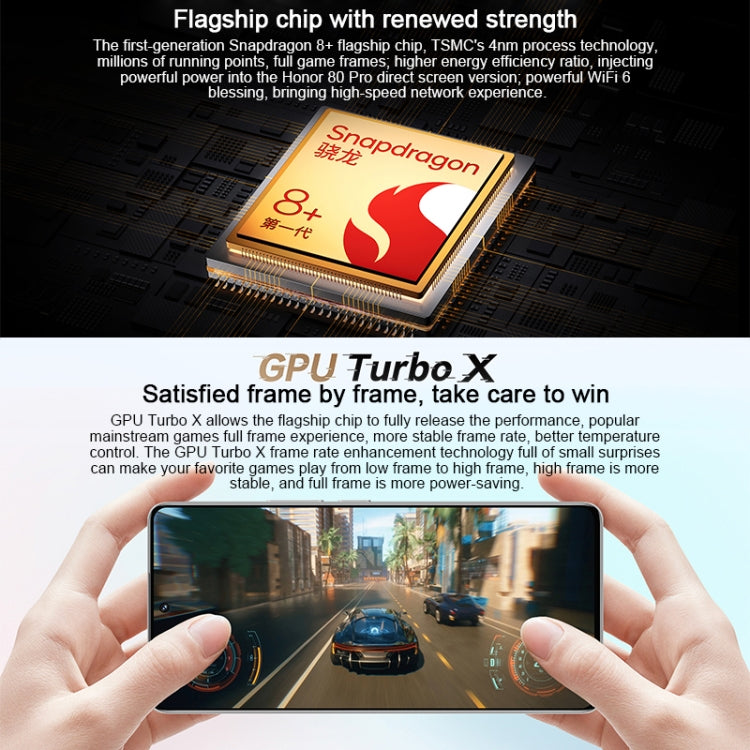 Honor 80 Pro Flat 5G ANB-AN00, 160MP Cameras, 12GB+256GB, China Version