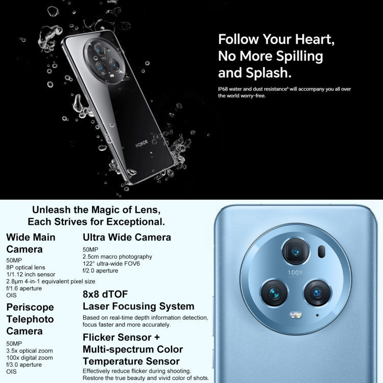 Honor Magic5 Pro 5G PGT-AN10, 50MP Camera, 16GB+512GB, China Version