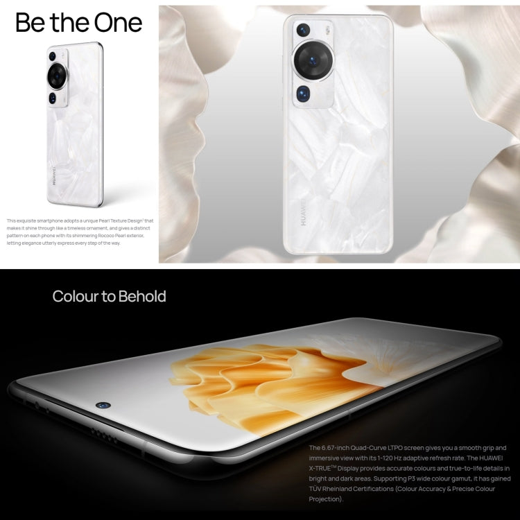 HUAWEI P60 Pro MNA-AL00, 12GB+512GB, 48MP Camera, China Version, Triple Back Cameras, In-screen Fingerprint Identification, 6.67 inch HarmonyOS 3.1 Qualcomm Snapdragon 8+ 4G Octa Core up to 3.2GHz, Network: 4G, OTG, NFC, Not Support Google Play(Black)