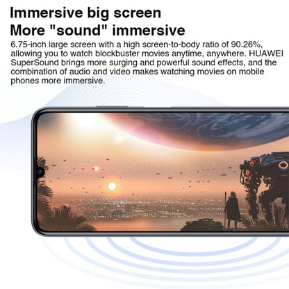 Huawei Enjoy 60 128GB MGA-AL40,  48MP Cameras, China Version, Dual Back Cameras, Face ID & Side Fingerprint Identification, 6000mAh Battery, 6.75 inch HarmonyOS 3.0 Octa Core, Network: 4G, OTG, Not Support Google Play(Blue)
