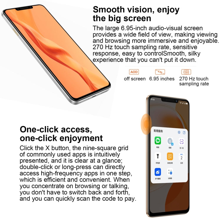 Huawei Enjoy 60X 256GB STG-AL00, China Version, Dual Back Cameras, Side Fingerprint Identification, 7000mAh Battery, 6.95 inch HarmonyOS 3.0 Qualcomm Snapdragon 680 Octa Core 2.4GHz, Network: 4G, OTG, NFC, Not Support Google Play(Silver)