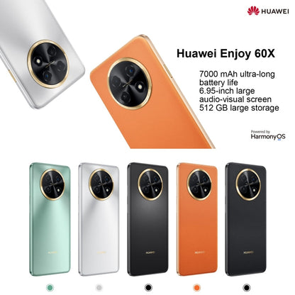 Huawei Enjoy 60X 512GB STG-AL00, China Version, Dual Back Cameras, Side Fingerprint Identification, 7000mAh Battery, 6.95 inch HarmonyOS 3.0 Qualcomm Snapdragon 680 Octa Core 2.4GHz, Network: 4G, OTG, NFC, Not Support Google Play(Orange)