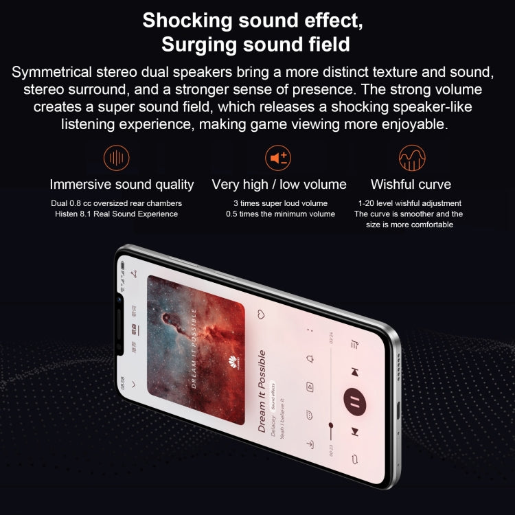 Huawei Enjoy 60X 512GB STG-AL00, China Version, Dual Back Cameras, Side Fingerprint Identification, 7000mAh Battery, 6.95 inch HarmonyOS 3.0 Qualcomm Snapdragon 680 Octa Core 2.4GHz, Network: 4G, OTG, NFC, Not Support Google Play(Black)