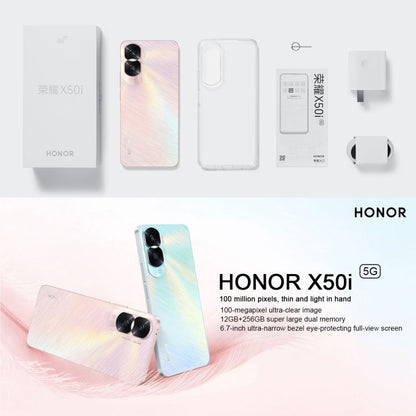 Honor X50i 5G CRT-AN00, 100MP Cameras, 8GB+256GB, China Version, Dual Back Cameras, Side Fingerprint Identification, 4500mAh Battery, 6.7 inch MagicOS 7.1 / Android 13 Dimensity 6020 Octa Core up to 2.2GHz, Network: 5G, OTG, Not Support Google Play(Black)