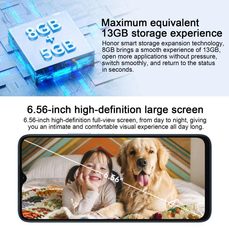 Honor Play 40 5G WDY-AN00, 8GB+256GB, China Version, Face ID & Side Fingerprint Identification, 5200mAh, 6.56 inch MagicOS 7.1 / Android 13 Qualcomm Snapdragon 480 Plus Octa Core up to 2.2GHz, Network: 5G, Not Support Google Play(Blue)