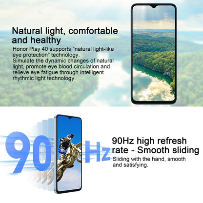 Honor Play 40 5G WDY-AN00, 8GB+256GB, China Version, Face ID & Side Fingerprint Identification, 5200mAh, 6.56 inch MagicOS 7.1 / Android 13 Qualcomm Snapdragon 480 Plus Octa Core up to 2.2GHz, Network: 5G, Not Support Google Play(Cyan)