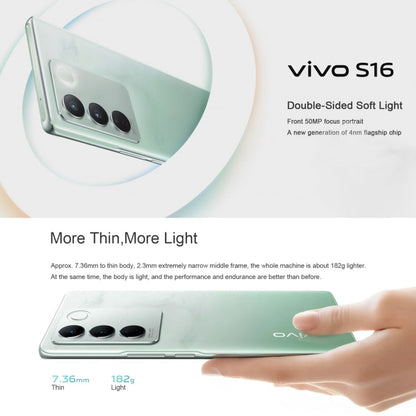 vivo S16 5G, 64MP Camera, 12GB+256GB, Triple Back Cameras, Srceen Fingerprint Identification, 4600mAh Battery, 6.78 inch Android 13 OriginOS 3 Qualcomm Snapdragon 870 Octa Core up to 3.2GHz, OTG, NFC, Network: 5G (Black)