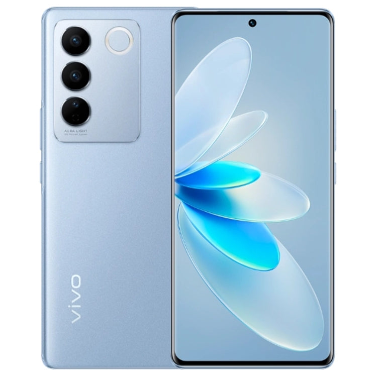 vivo S16 5G, appareil photo 64MP, 12 Go+512 Go, trois caméras arrière, identification par empreinte digitale sur l'écran, batterie 4600 mAh, 6,78 pouces Android 13 OriginOS 3 Qualcomm Snapdragon 870 Octa Core jusqu'à 3,2 GHz, OTG, NFC, Réseau: 5G (Bleu)