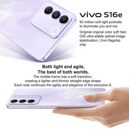 vivo S16e 5G, 50MP Camera, 12GB+256GB, Triple Back Cameras, Srceen Fingerprint Identification, 4600mAh Battery, 6.62 inch Android 11 OriginOS Ocean Exynos 1080 Octa Core up to 2.8GHz, OTG, NFC, Network: 5G(Purple)