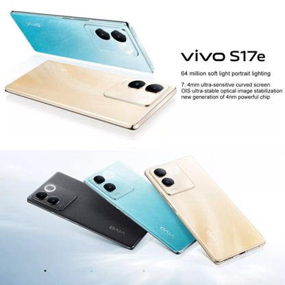 vivo S17e 5G, 64MP Camera, 12GB+256GB, Dual Back Cameras, Srceen Fingerprint Identification, 4600mAh Battery, 6.78 inch Android 13 OriginOS 3 Dimensity 7200 Octa Core up to 2.8GHz, OTG, NFC, Network: 5G (Gold)