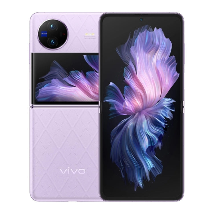 vivo X Flip 5G, 50MP Camera, 12GB+256GB, Dual Back Cameras, Side Fingerprint Identification, 4400mAh Battery, 6.74 inch + 3.0 inch Android 13.0 OriginOS 3 Qualcomm Snapdragon 8+ Gen1 Octa Core up to 3.0GHz, NFC, OTG, Network: 5G (Purple)