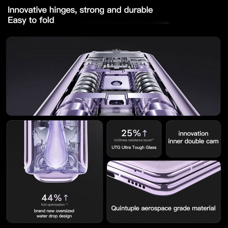 vivo X Flip 5G, 50MP Camera, 12GB+256GB, Dual Back Cameras, Side Fingerprint Identification, 4400mAh Battery, 6.74 inch + 3.0 inch Android 13.0 OriginOS 3 Qualcomm Snapdragon 8+ Gen1 Octa Core up to 3.0GHz, NFC, OTG, Network: 5G (Black)