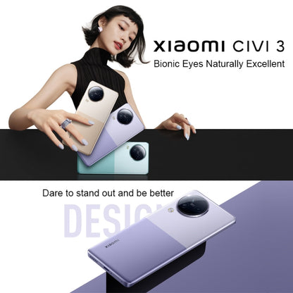 Xiaomi Civi 3 5G, 50MP Camera, 12GB+256GB, Triple Back Cameras + Dual Front Cameras, In-screen Fingerprint Identification, 4500mAh Battery, 6.55 inch MIUI 14 Dimensity 8200-Ultra Octa Core 4nm up to 3.1GHz, Network: 5G, NFC (Mint Green)