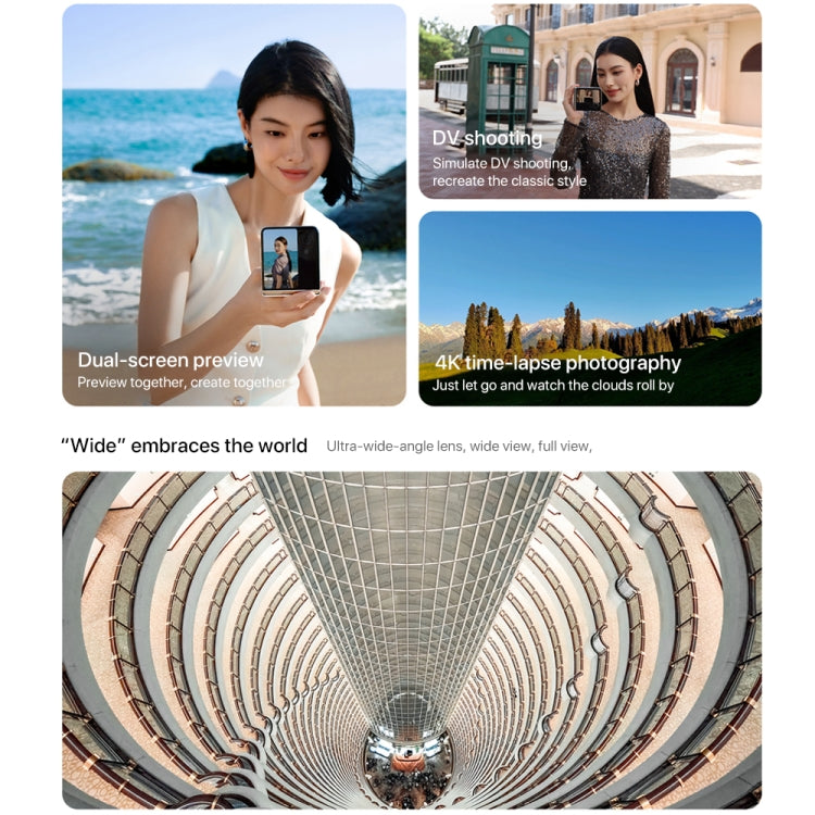Honor Magic V Flip, 12GB+1TB, 6.8 inch + 4.0 inch Screen MagicOS 8.0 Snapdragon 8+ Gen 1 Octa Core, Network: 5G, NFC, OTG (White)