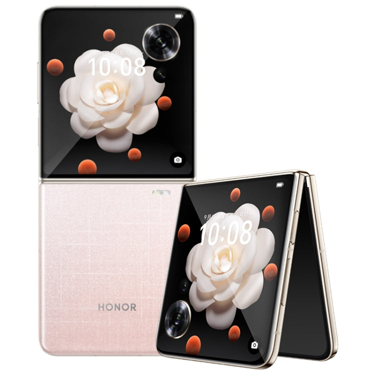 Honor Magic V Flip, 12GB+512GB, 6.8 inch + 4.0 inch Screen MagicOS 8.0 Snapdragon 8+ Gen 1 Octa Core, Network: 5G, NFC, OTG (Pink)