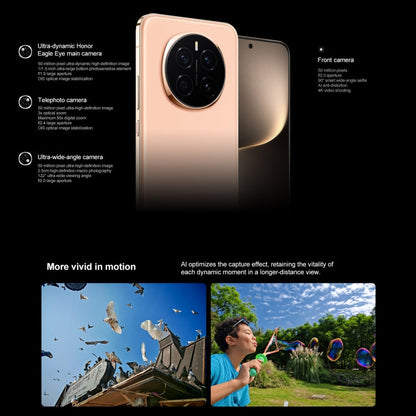 Honor Magic7, 12GB+256GB, Screen Fingerprint, 6.78 inch MagicOS 9.0 / Android 15 Snapdragon 8 Elite 3nm Octa Core, Network: 5G, NFC, OTG, Support Google Play (Gold)