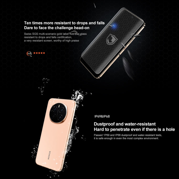 Honor Magic7, 12GB+256GB, Screen Fingerprint, 6.78 inch MagicOS 9.0 / Android 15 Snapdragon 8 Elite 3nm Octa Core, Network: 5G, NFC, OTG, Support Google Play (Gold)