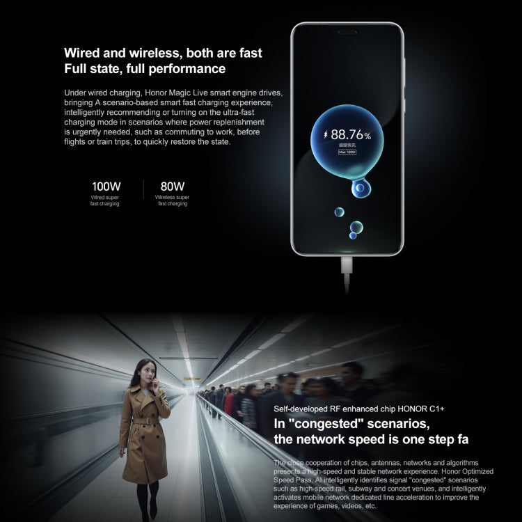 Honor Magic7 Pro, 12GB+256GB, Screen Fingerprint, 6.8 inch MagicOS 9.0 / Android 15 Snapdragon 8 Elite 3nm Octa Core, Network: 5G, NFC, OTG, Support Google Play (Blue)