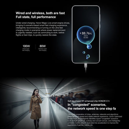 Honor Magic7 Pro, 12GB+256GB, Screen Fingerprint, 6.8 inch MagicOS 9.0 / Android 15 Snapdragon 8 Elite 3nm Octa Core, Network: 5G, NFC, OTG, Support Google Play (Blue)