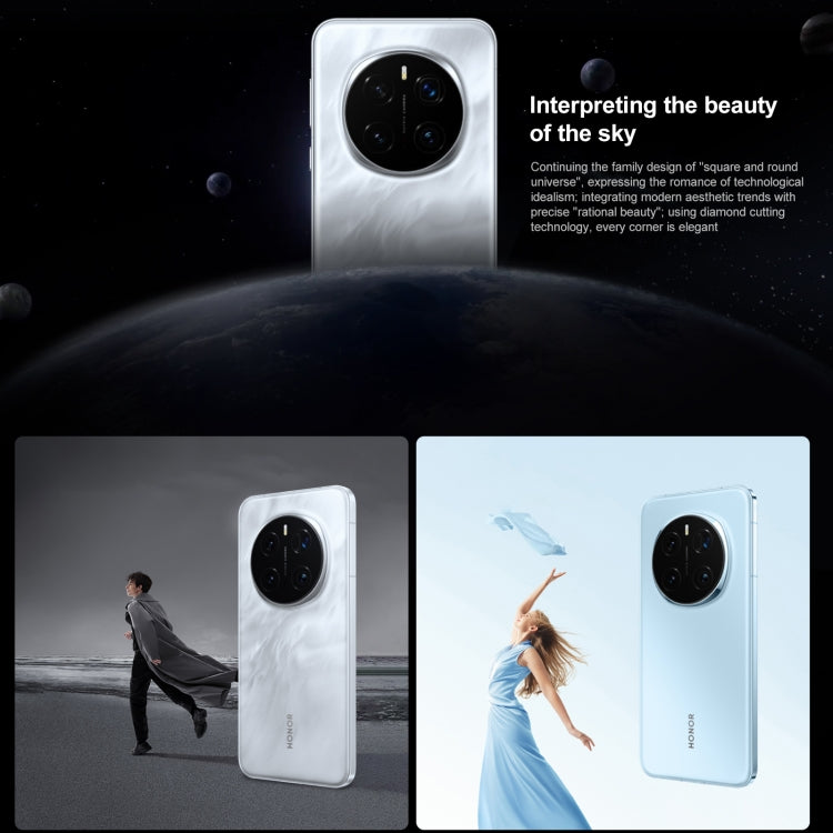 Honor Magic7 Pro, 12GB+256GB, Screen Fingerprint, 6.8 inch MagicOS 9.0 / Android 15 Snapdragon 8 Elite 3nm Octa Core, Network: 5G, NFC, OTG, Support Google Play (Blue)