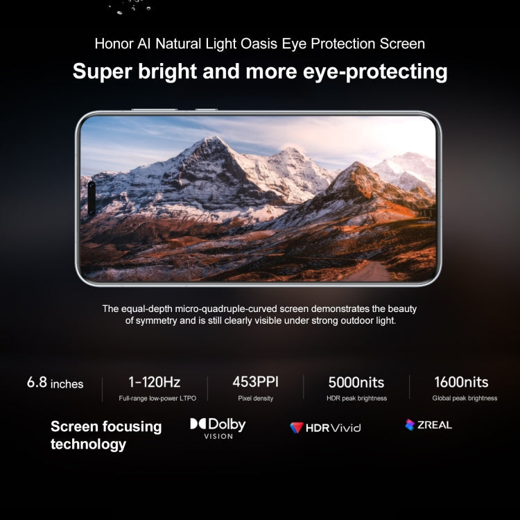 Honor Magic7 Pro, 12GB+256GB, Screen Fingerprint, 6.8 inch MagicOS 9.0 / Android 15 Snapdragon 8 Elite 3nm Octa Core, Network: 5G, NFC, OTG, Support Google Play (Blue)