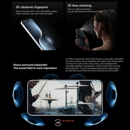 Honor Magic7 Pro, 12GB+256GB, Screen Fingerprint, 6.8 inch MagicOS 9.0 / Android 15 Snapdragon 8 Elite 3nm Octa Core, Network: 5G, NFC, OTG, Support Google Play (Blue)