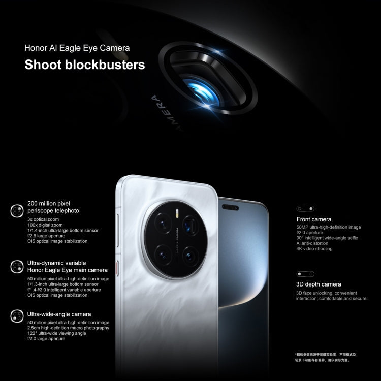 Honor Magic7 Pro, 12GB+256GB, Screen Fingerprint, 6.8 inch MagicOS 9.0 / Android 15 Snapdragon 8 Elite 3nm Octa Core, Network: 5G, NFC, OTG, Support Google Play (Blue)