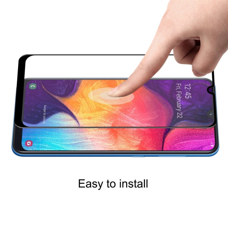 ENKAY Hat-Prince 0.26mm 9H 6D Curved Full Screen Tempered Glass Film for Galaxy A30 / A50 (Black)