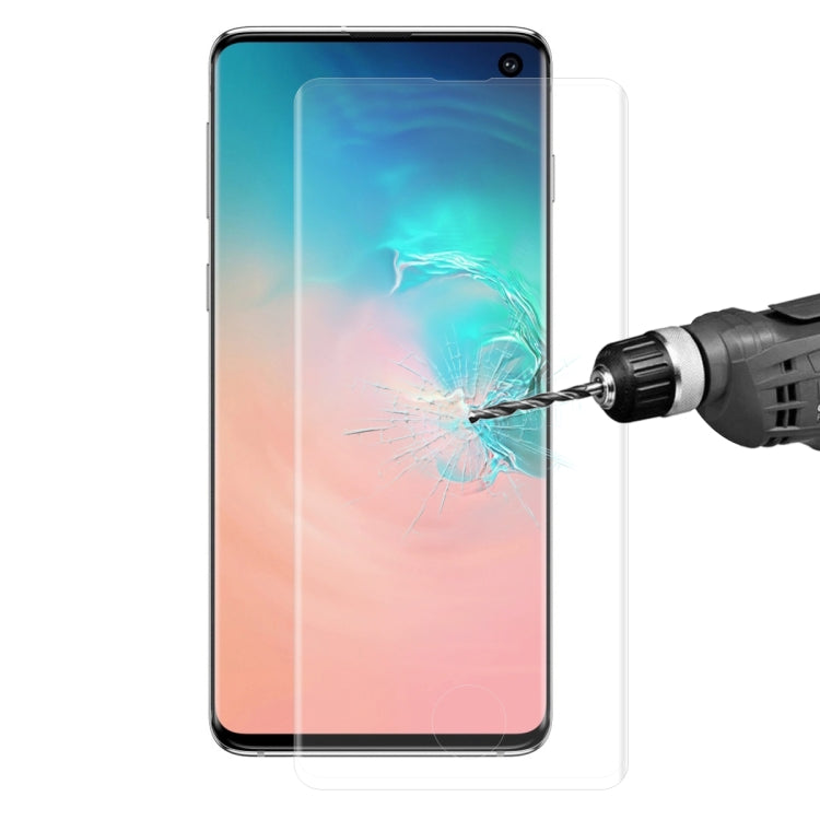 ENKAY Hat-Prince 0.26mm 9H 3D Curved Surface Full Screen Cover Hot Bending Tempered Color Film for Galaxy S10 (Transparent)