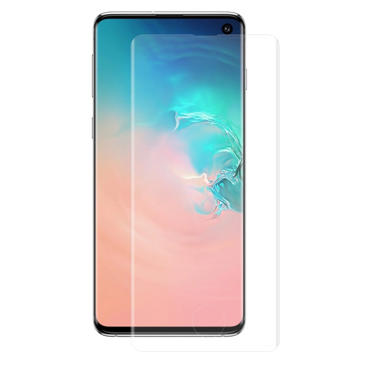 ENKAY Hat-Prince 0.26mm 9H 3D Curved Surface Full Screen Cover Hot Bending Tempered Color Film for Galaxy S10 (Transparent)