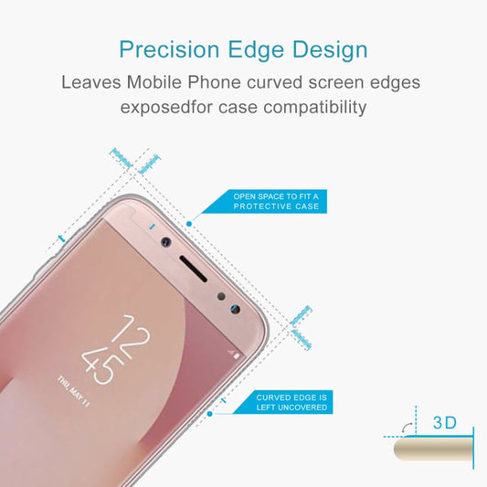 Pour Galaxy J7 (2017) (version US) Film de protection d'écran en verre trempé anti-explosion non intégral 0,3 mm, dureté de surface 9H, 2,5D