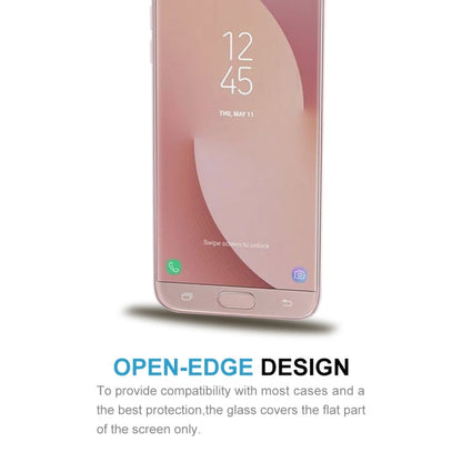 For Galaxy J7 (2017) (US Version) 0.3mm 9H Surface Hardness 2.5D Explosion-proof Non-full Screen Tempered Glass Screen Film