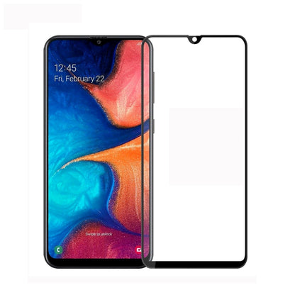 Film en verre trempé incurvé 3D anti-explosion MOFI 9H pour Galaxy A20 (Noir)