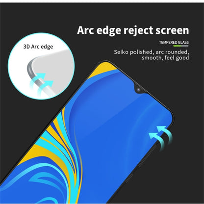 Film en verre trempé incurvé 3D anti-explosion MOFI 9H pour Galaxy A20 (Noir)