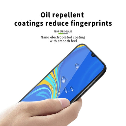 Film en verre trempé incurvé 3D anti-explosion MOFI 9H pour Galaxy A20 (Noir)