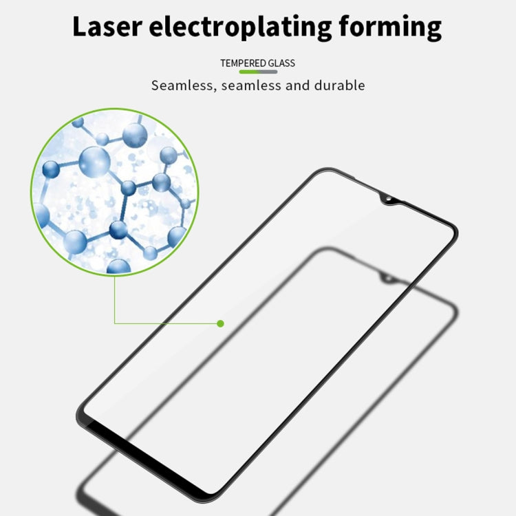 Film en verre trempé incurvé 3D anti-explosion MOFI 9H pour Galaxy A20 (Noir)